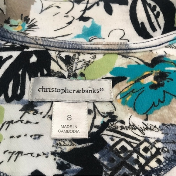 Christopher & Banks women's Sz S Jacket Full Zip Coat Long sleeve Multicolor EUC - Picture 7 of 8
